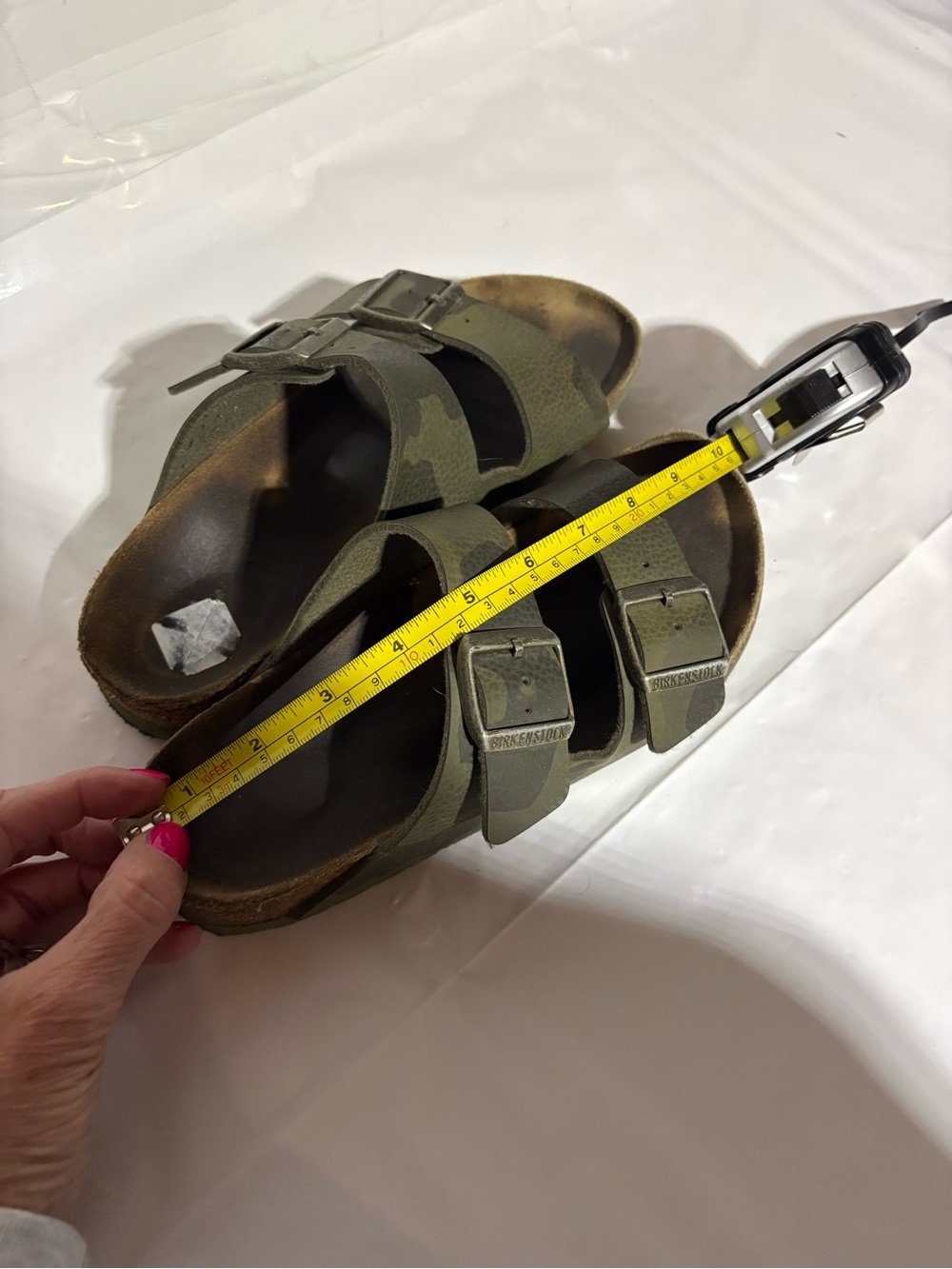 Birkenstock Olive Green Camouflage Two-Strap Sandals - Picture 12 of 16